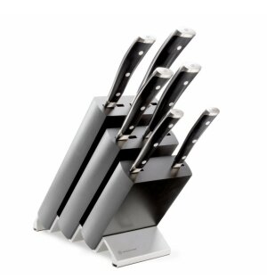 Classic Ikon Knife Set with Wooden Block - Black